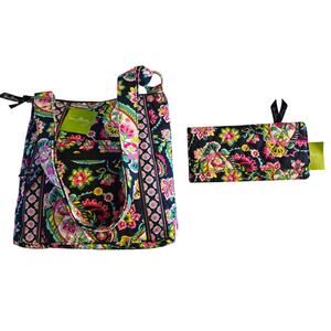 Vera Bradley Hipster & Trifold Wallet Petal Paisley NWT